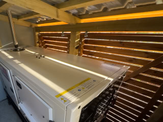 The Hide Was Designed for Ventilation, Allowing the Generator to Run With the Rainscreens On